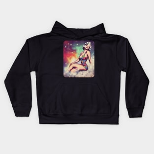 retro woman Kids Hoodie